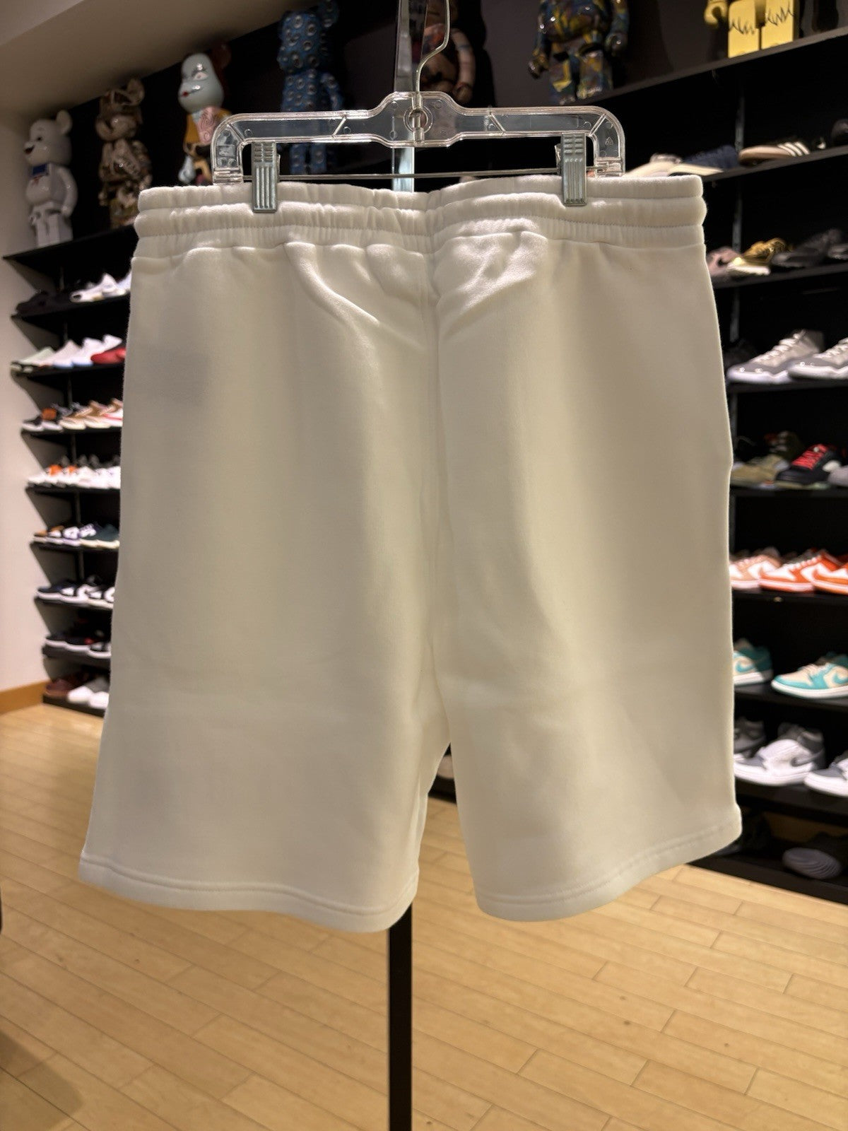 Trapstar Chenille Decoded Shorts White/Red Size L