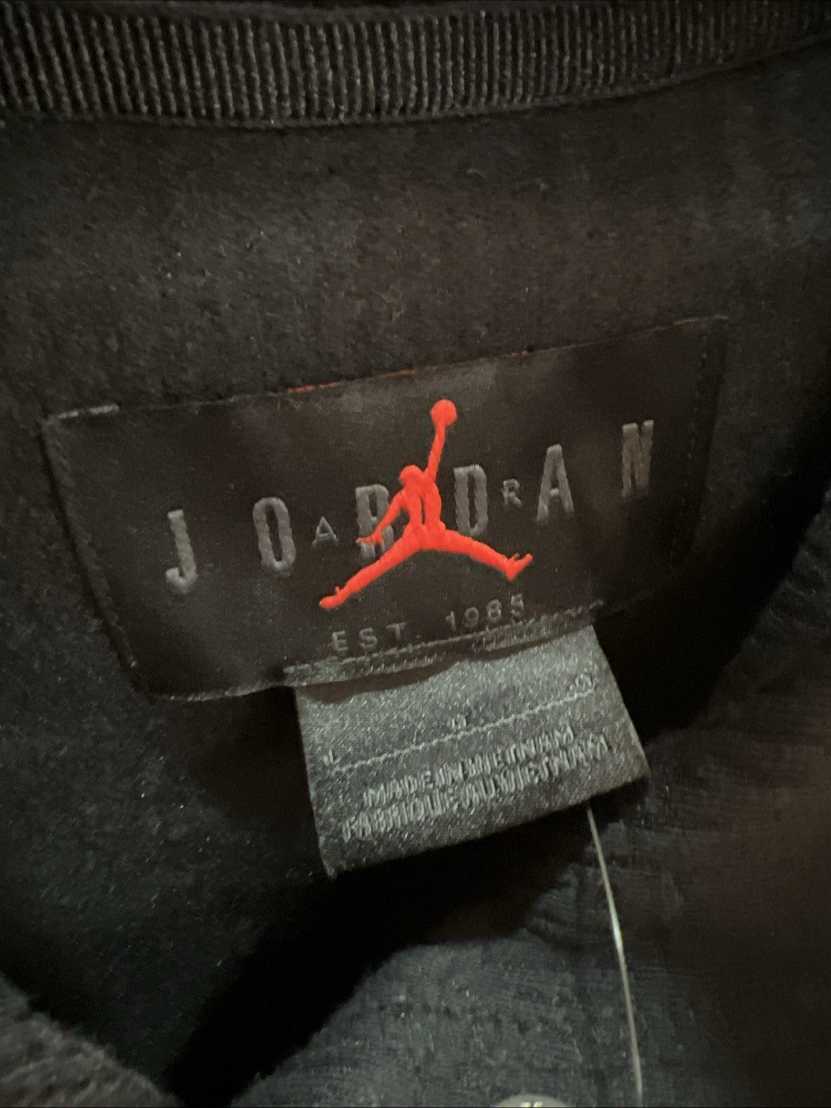 Nike Air Jordan A MA MANIERE JACQUARD SWEATSHIRT BLACK SZ L