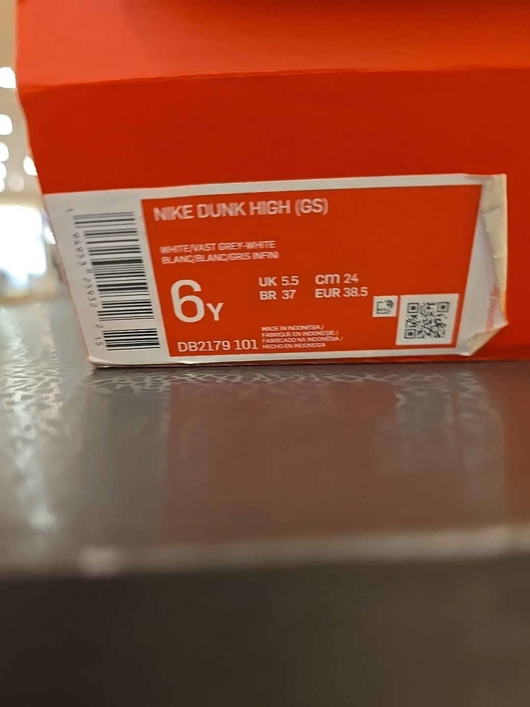 Size 6Y - Nike Dunk High Vast Grey