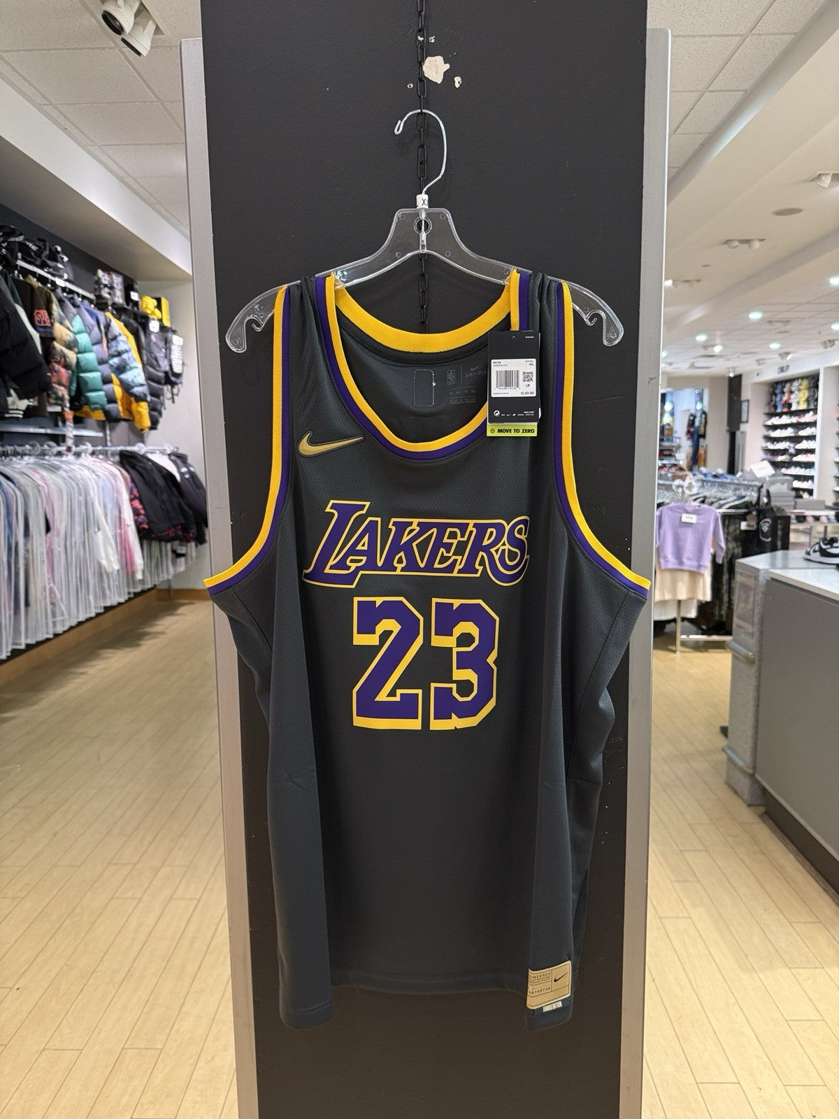 Nike LeBron James Los Angeles Lakers Earned Edition Swingman Jersey Sz XXL