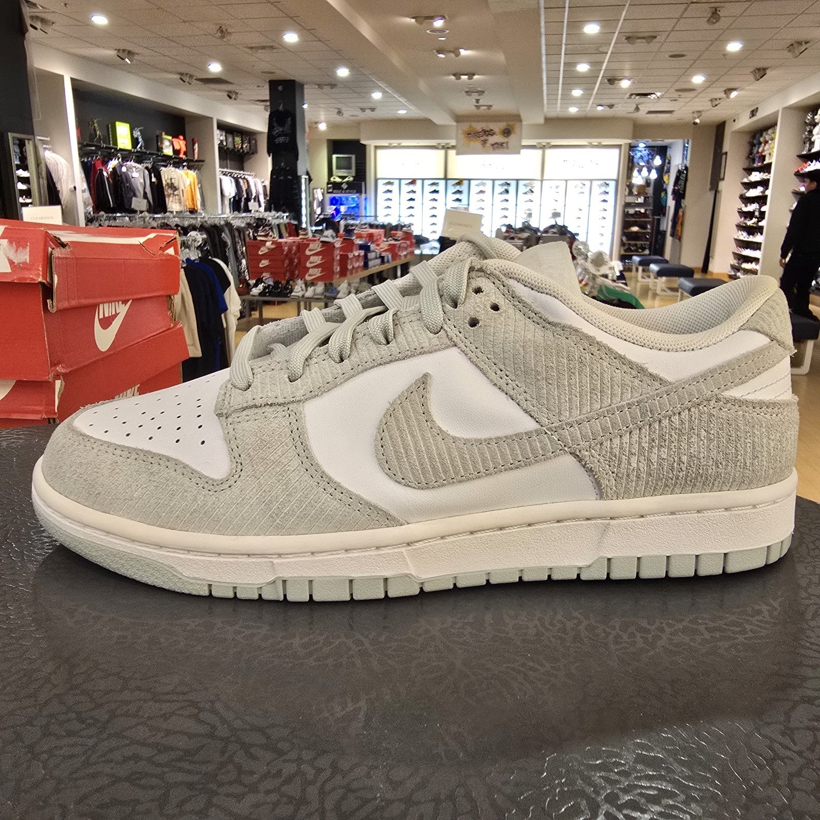 Size 9.5 - Nike Dunk Low Light Silver Corduroy Women's