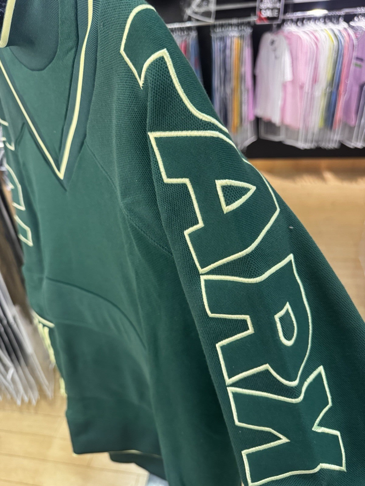 Adidas Ivy Park Sweatshirt Pullover Mock Neck Green Athleisure Oversized Size S