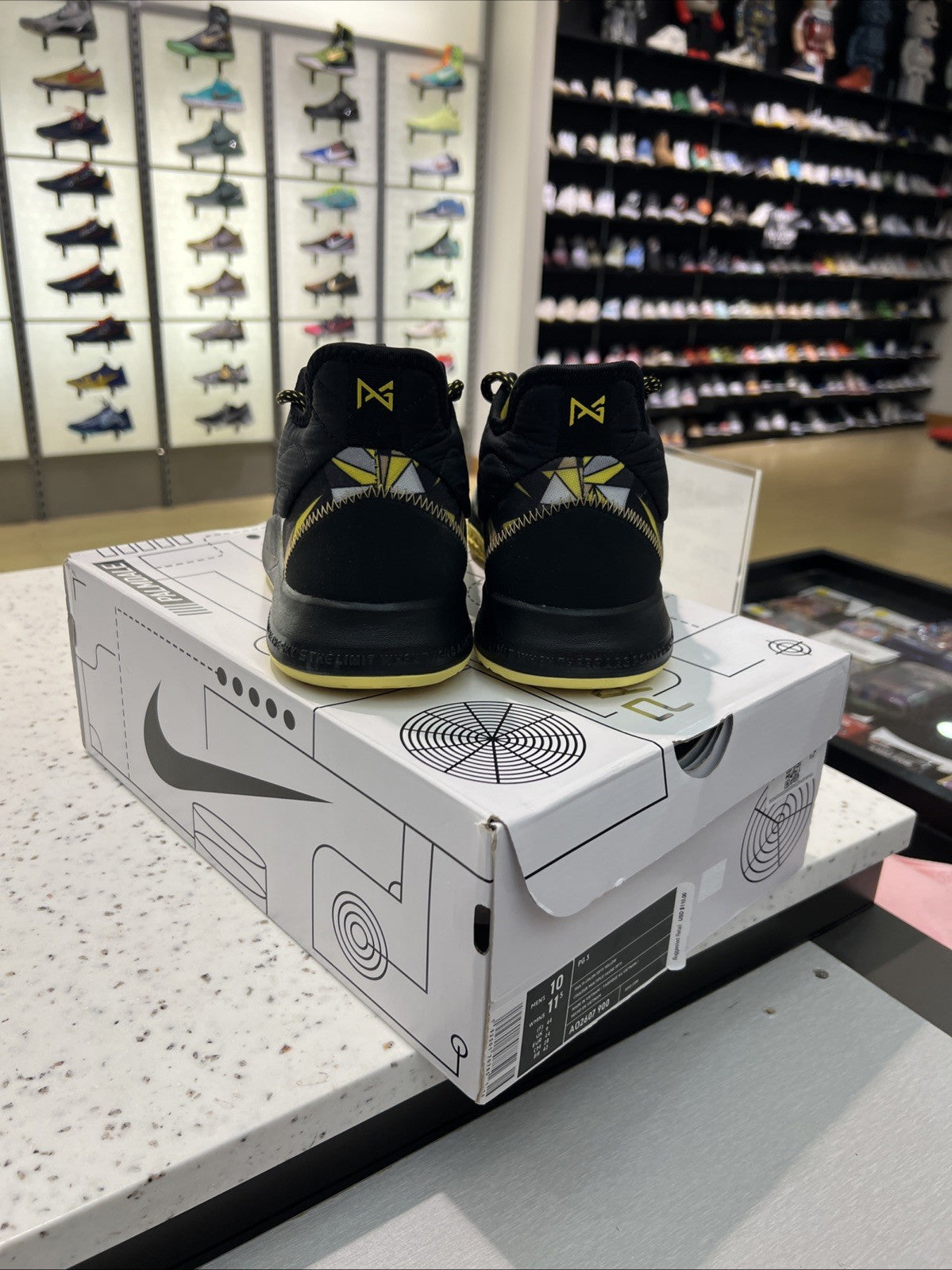 Nike PG 3 Mamba Mentality Black Yellow Sz 10