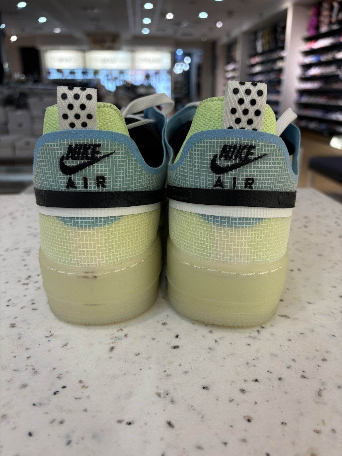 Nike Air Force 1 React Sail Barely Volt Size 12 DEFECT