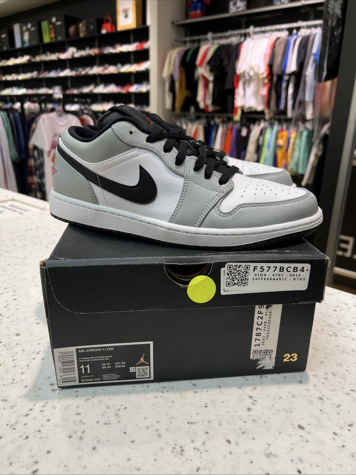 Jordan Air Jordan 1 Low Light Smoke Grey Gym Red Sz 11 USED
