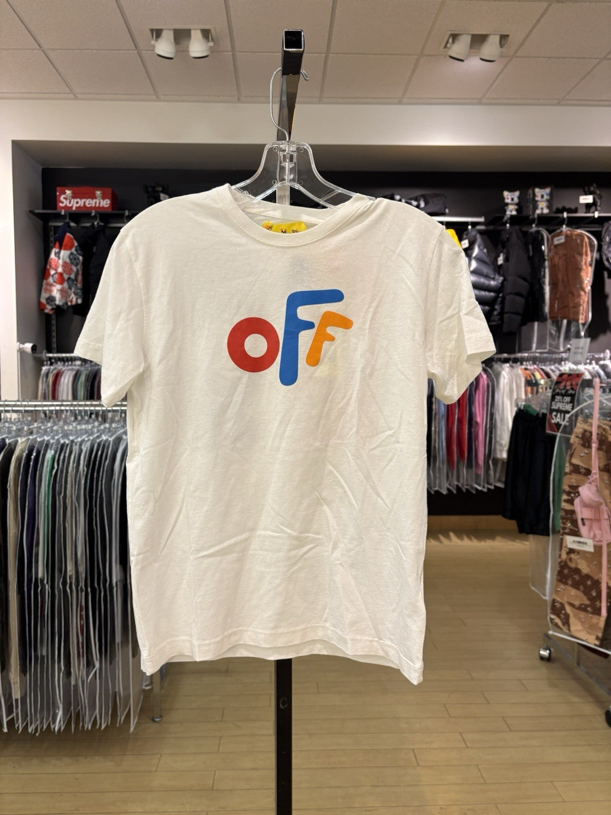 OFF-WHITE Kids Rounded S/S T-shirt White Size 12 Years Old