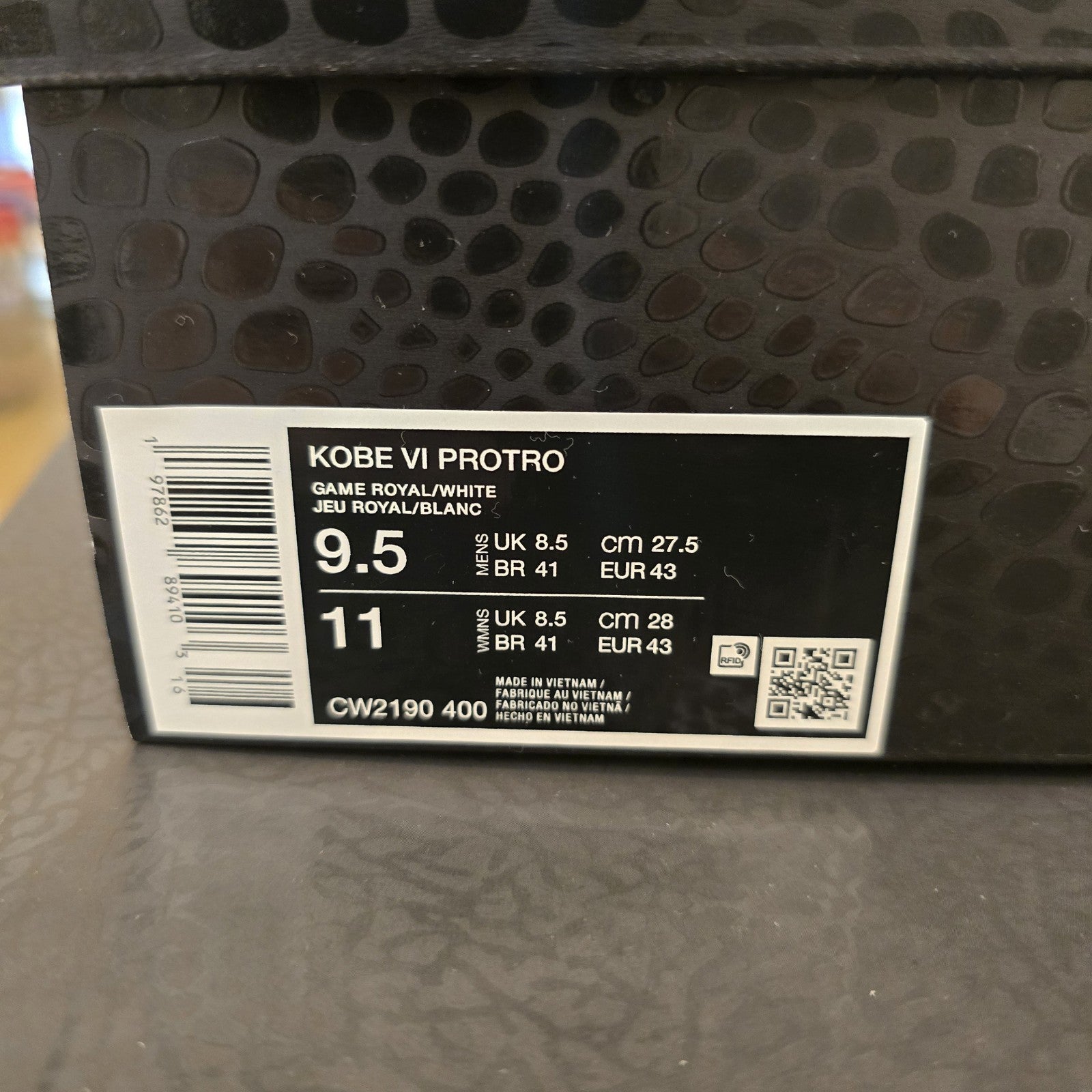 Size 9.5 - Kobe VI Protro Dodger