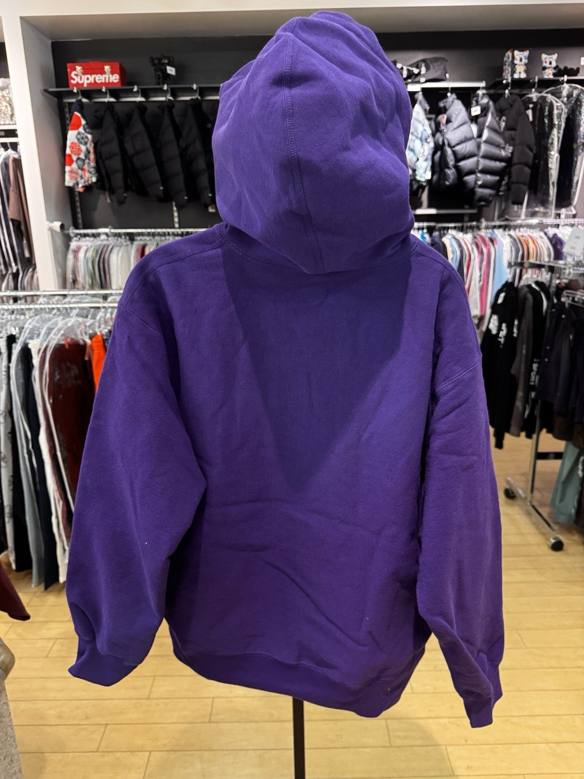 Supreme Box Logo Hooded Swearshirt FW23 Dark Purple Size M