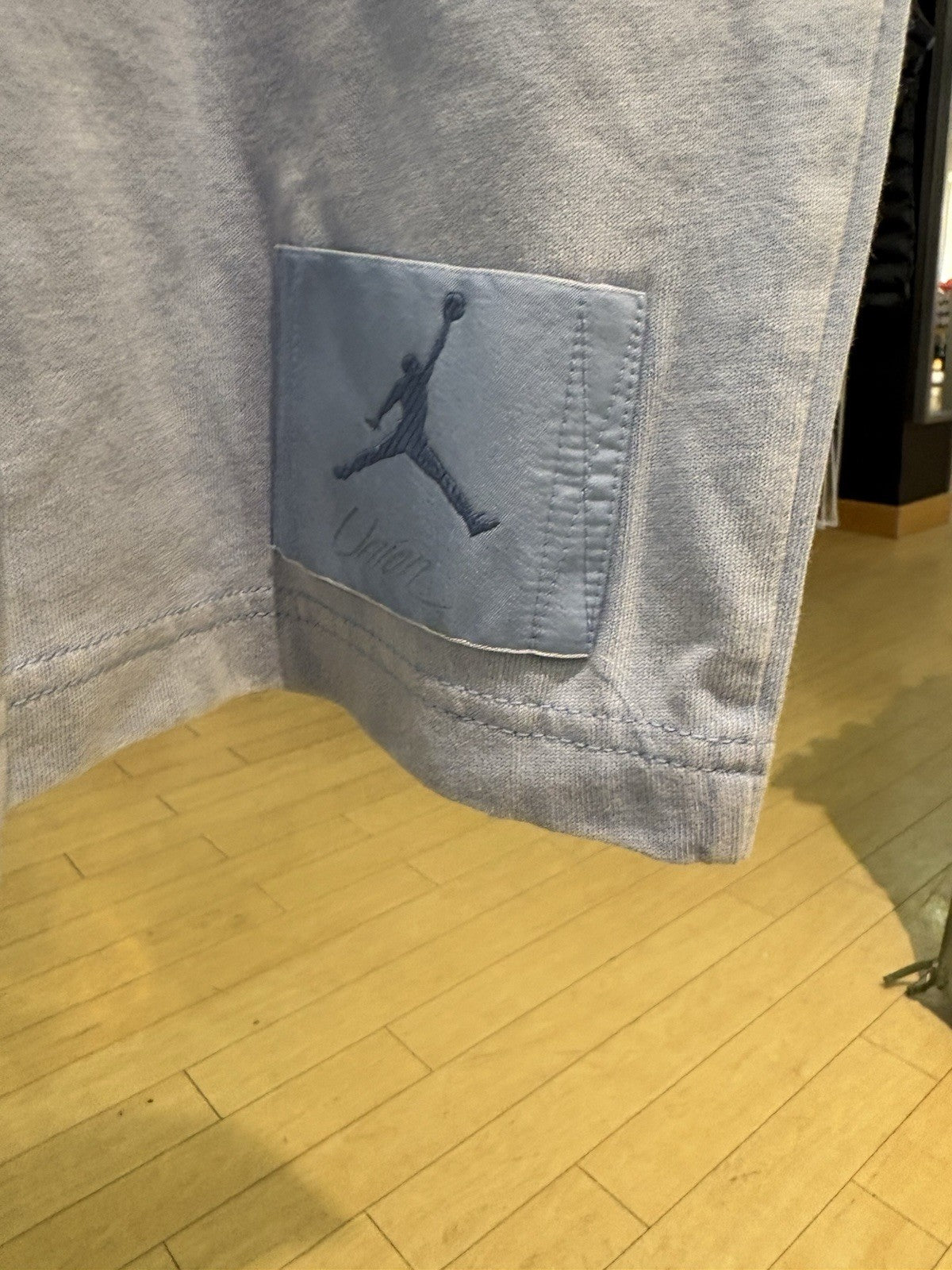 Jordan x Union 2.0 Flight Tee Psychic Blue Size Large Defect