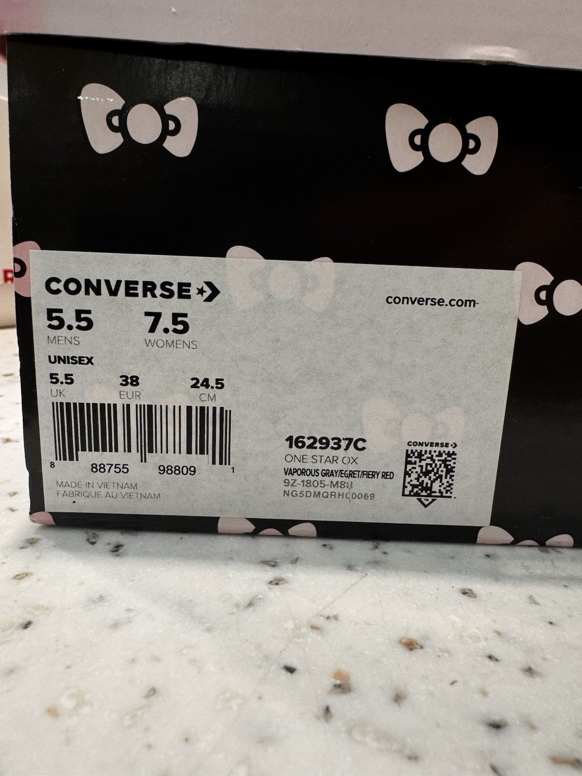 Converse One Star Ox Hello Kitty Grey Size 5.5