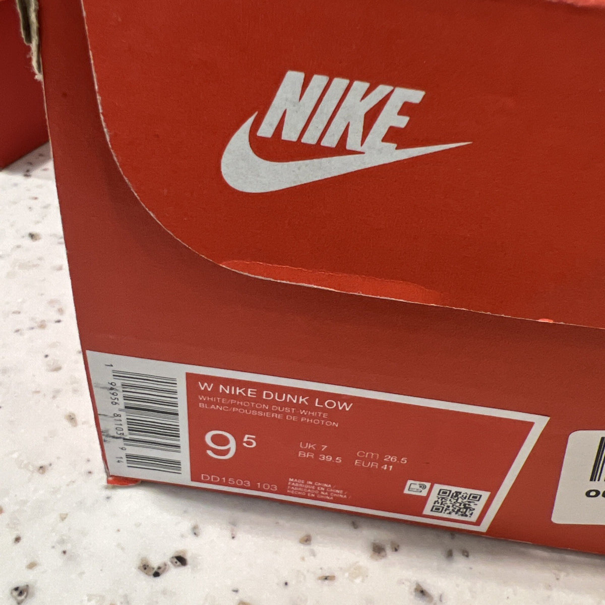 Nike Dunk Low Photon Dust Grey White Womens Sz 9.5