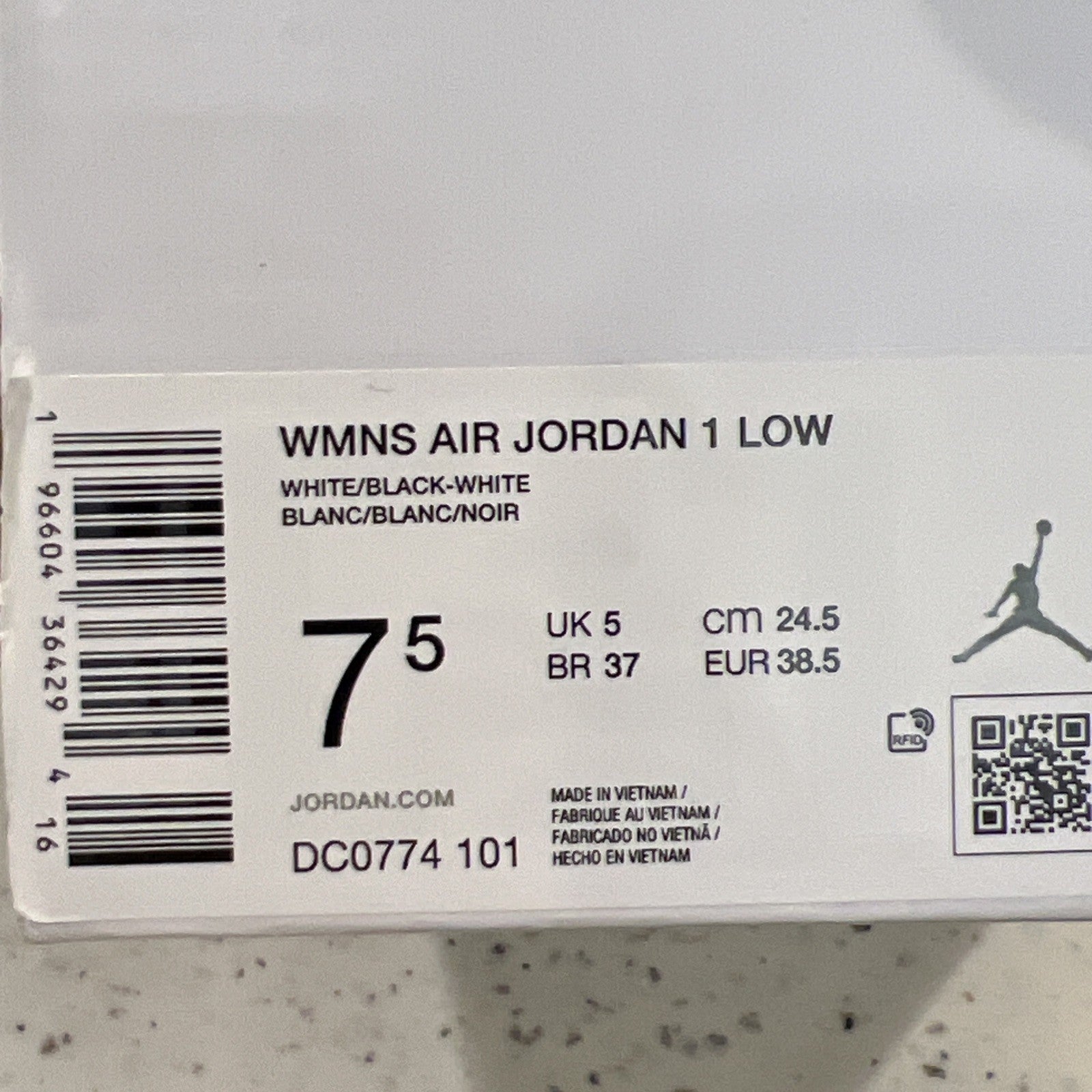 Air Jordan 1 Low Panda W Sz 7.5