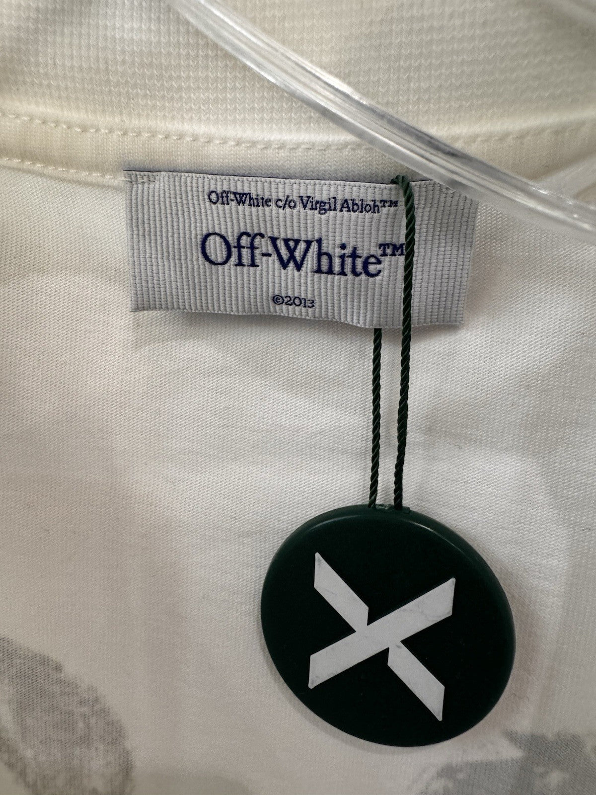 Off-White Scratch Arrow Tee SN34 White Men's Size M