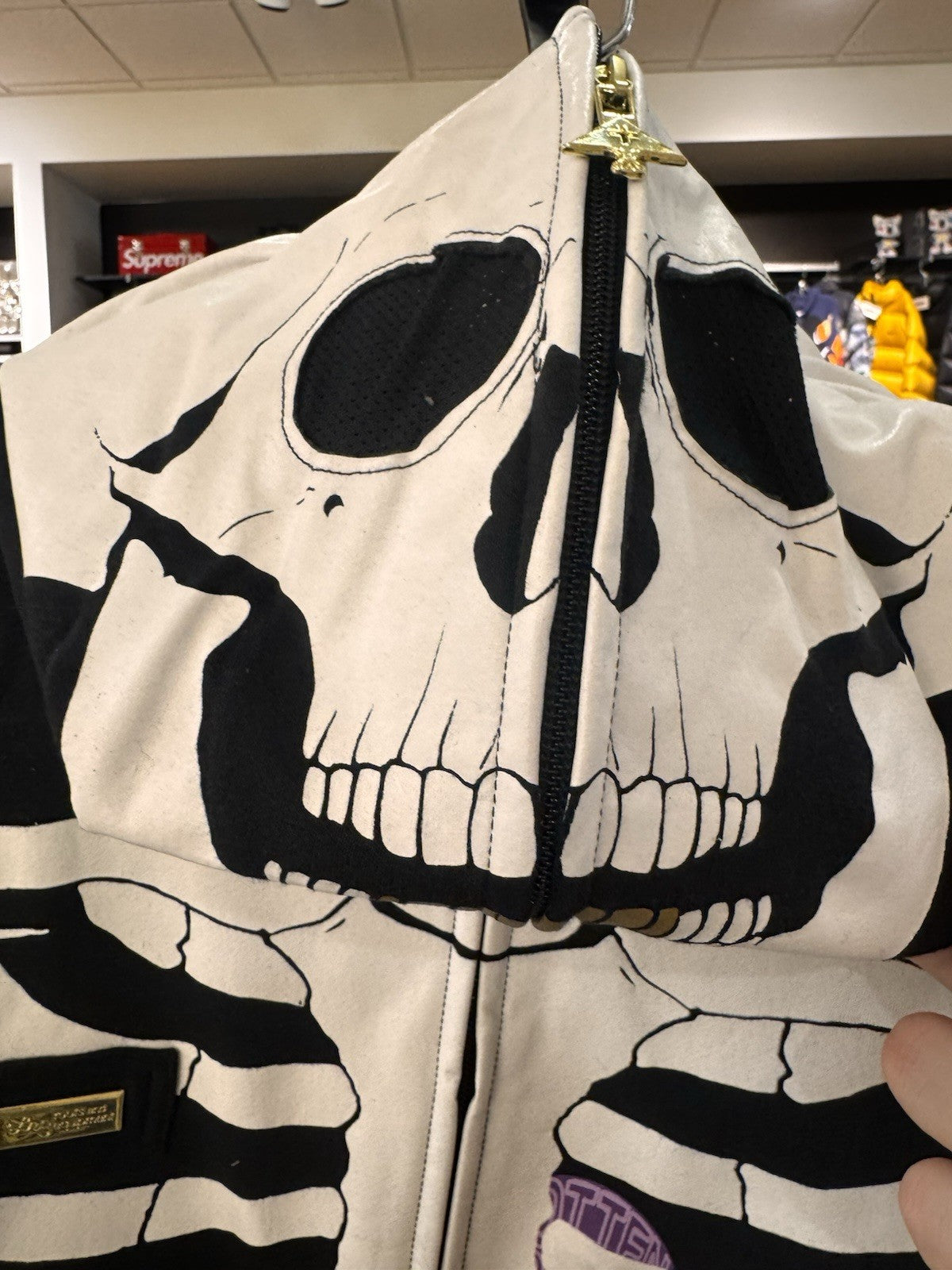 LRG Dead Serious Zip Up Skeleton Hoodie Black 2021 Size XXL.