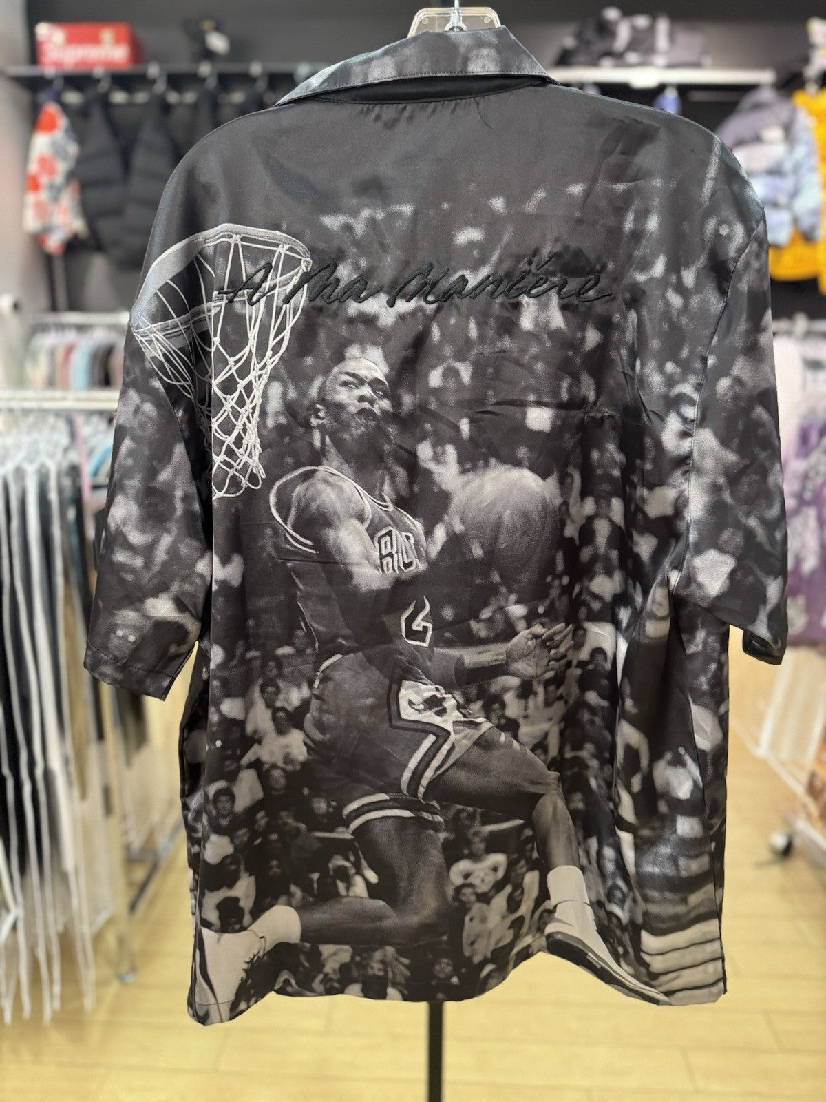 Jordan X A Ma Maniere Aj2 S/S Top Shirt Black Size Large