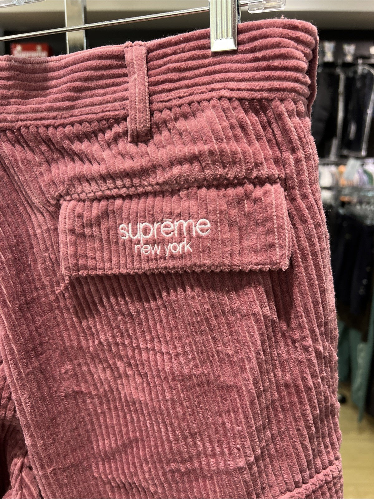 Supreme Wide Wale Corduroy Cargo Pant FW24 Dusty Pink Size 32