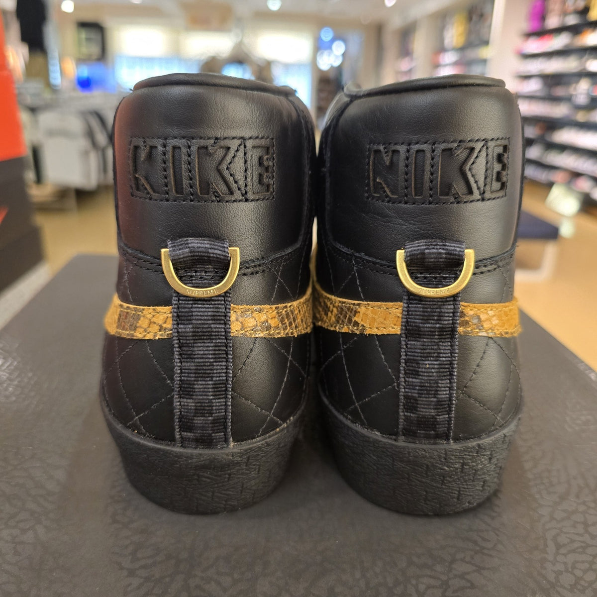 Size 12 - Supreme x Nike Zoom Blazer QS SB Mid Black Snakeskin