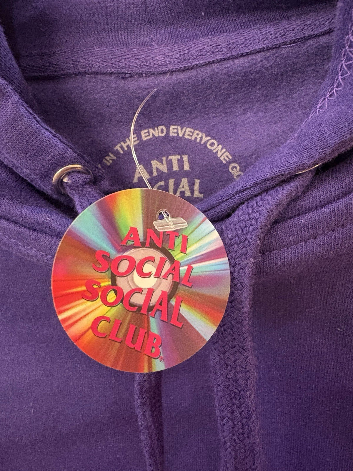 Anti Social Social Club Moodsting Hoodie Purple Sz XL