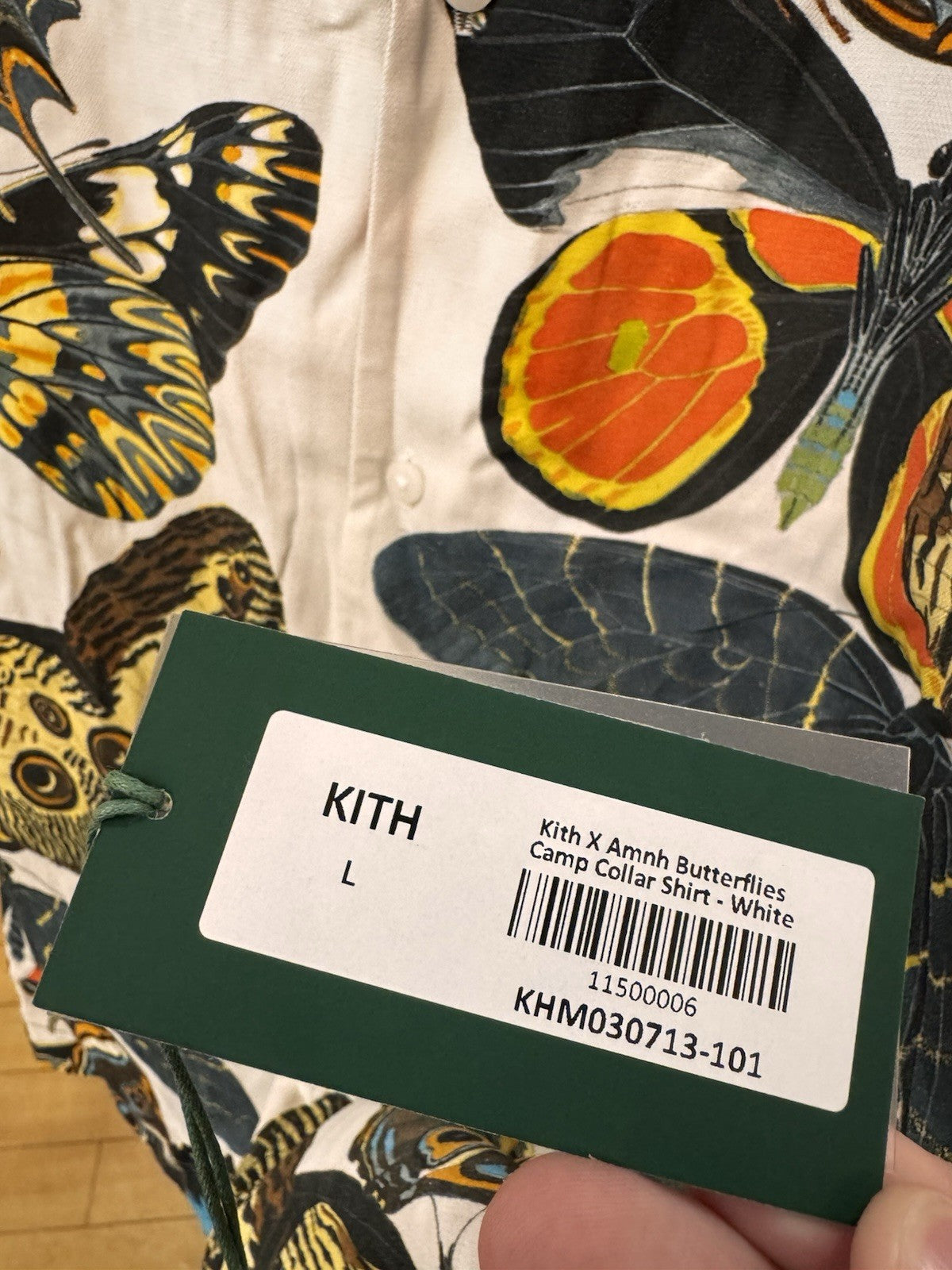 Kith AMNH Butterflies Camp Collar Shirt Size L