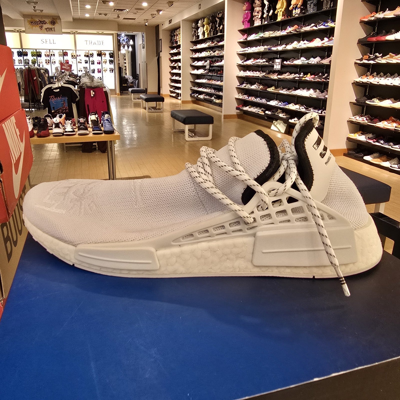 Pharrell x adidas NMD Human Race Core White SZ 12 Yellowed