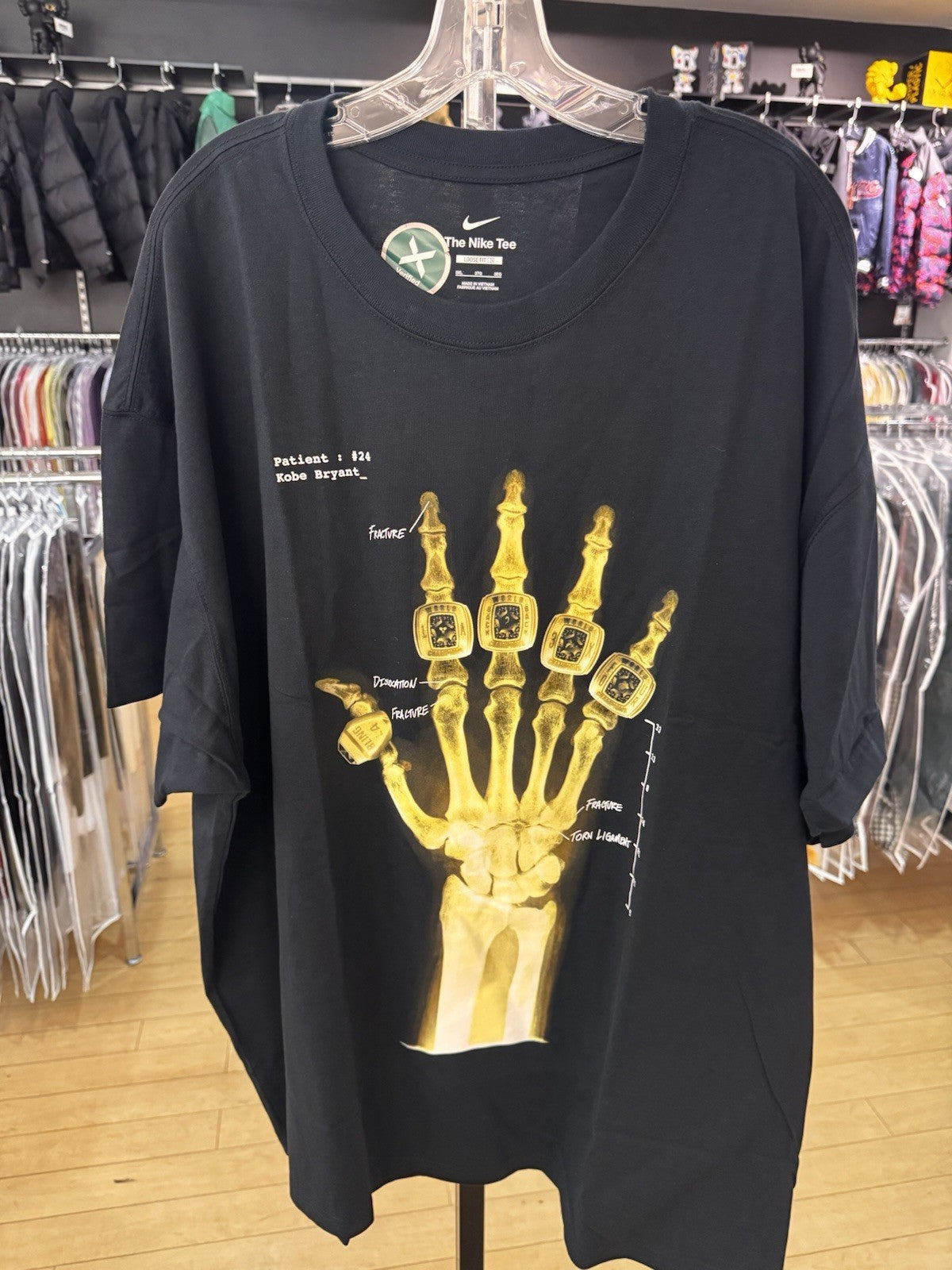 Nike Kobe M90 X-Ray Broken Not Beaten Mens Size 3XL Loose Fit Tee HV6694-010