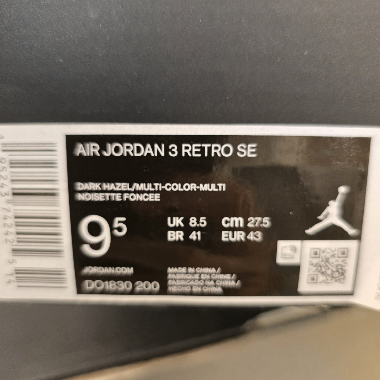 Size 9.5 - Jordan 3 Retro Patchwork 2021