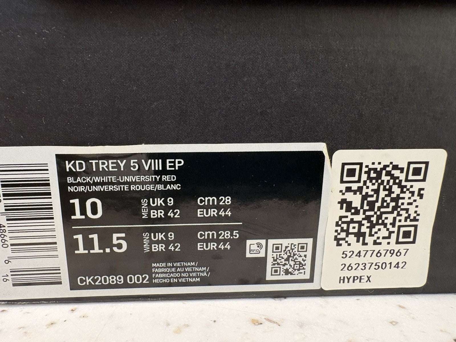 KD Trey 5 VII EP University Red Size 10