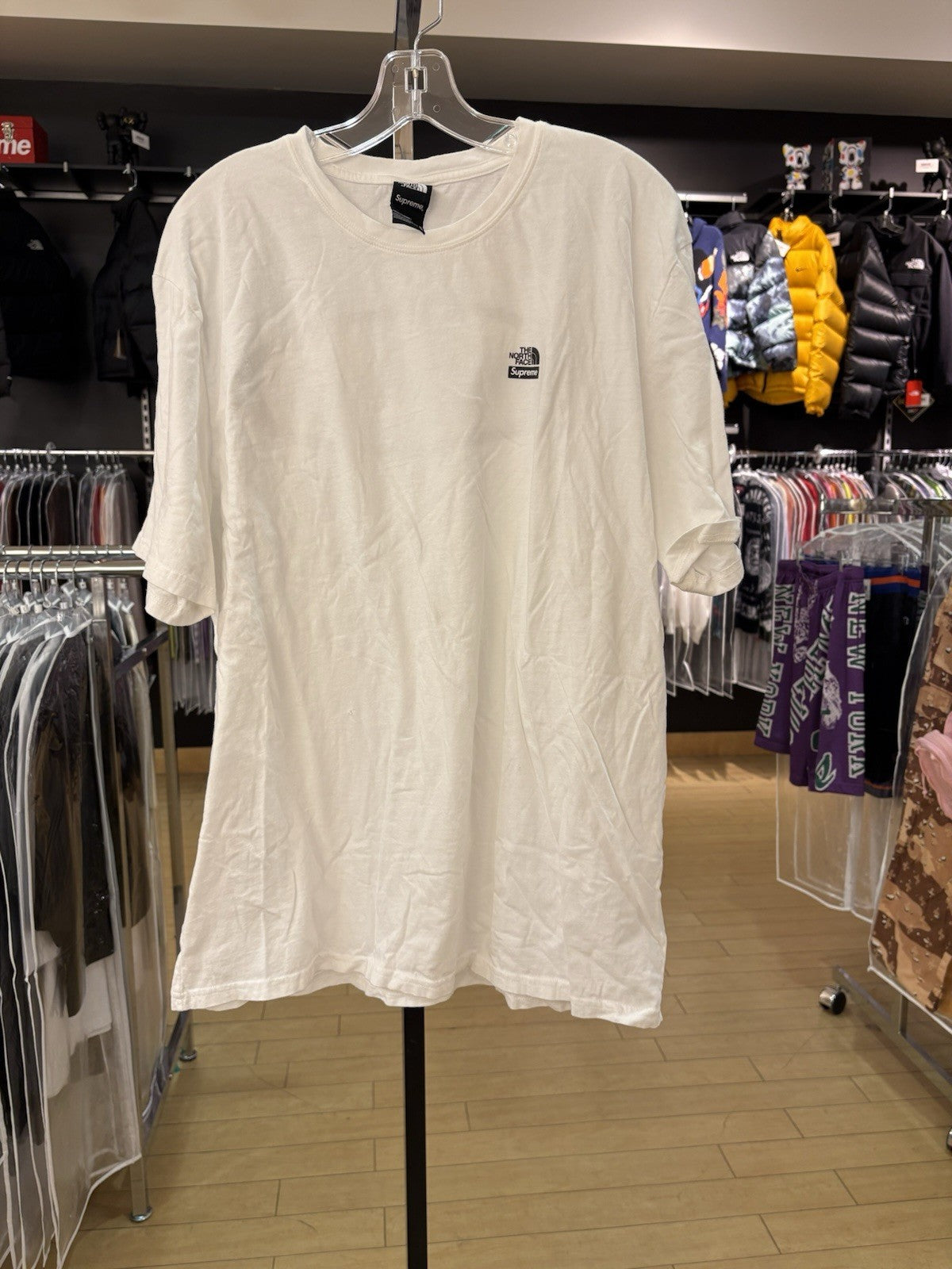 Supreme The North Face Mountains Tee White Sz XL Small Snag