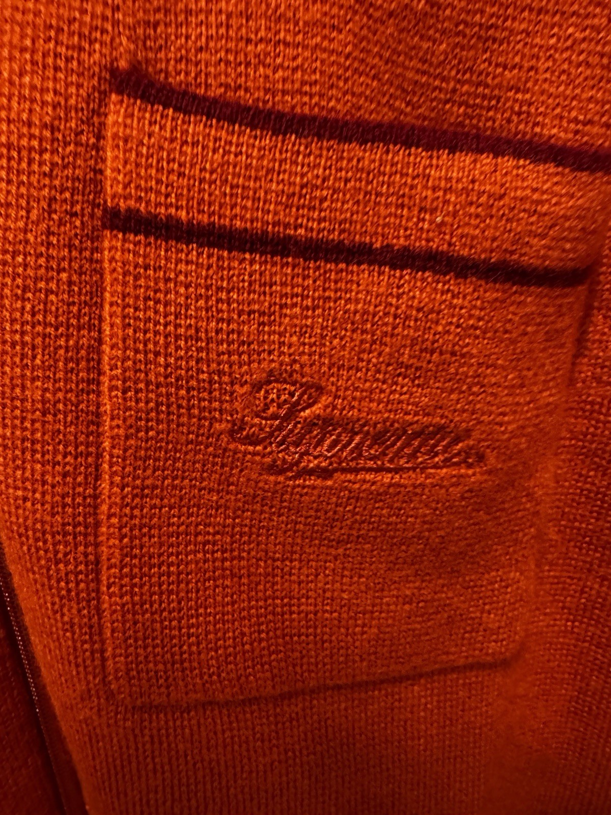 Supreme Zipup Polo Sweater Burnt Orange Size L