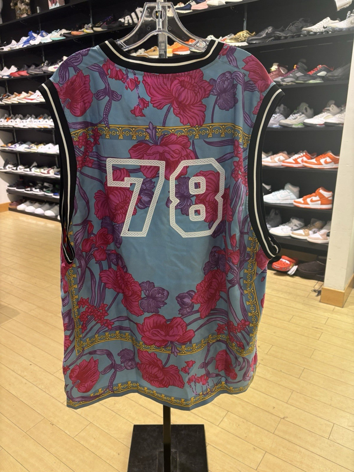 Versace 78 Jersey Tank Top Pastel Blue/Multi Size XL