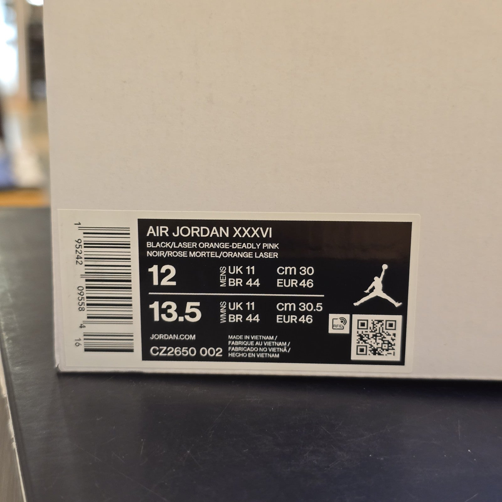 Size 12 - Air Jordan 36 Heatwave