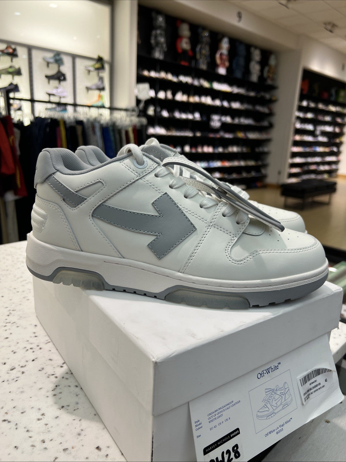 Off-White Out Of Office Low Top Sneaker White Grey Sz 9