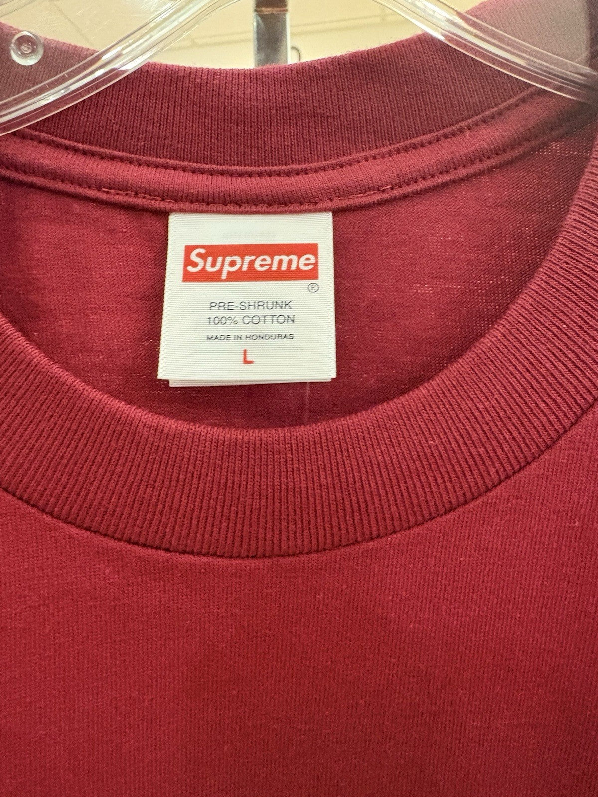 Supreme Script Tee Cardinal Size Large