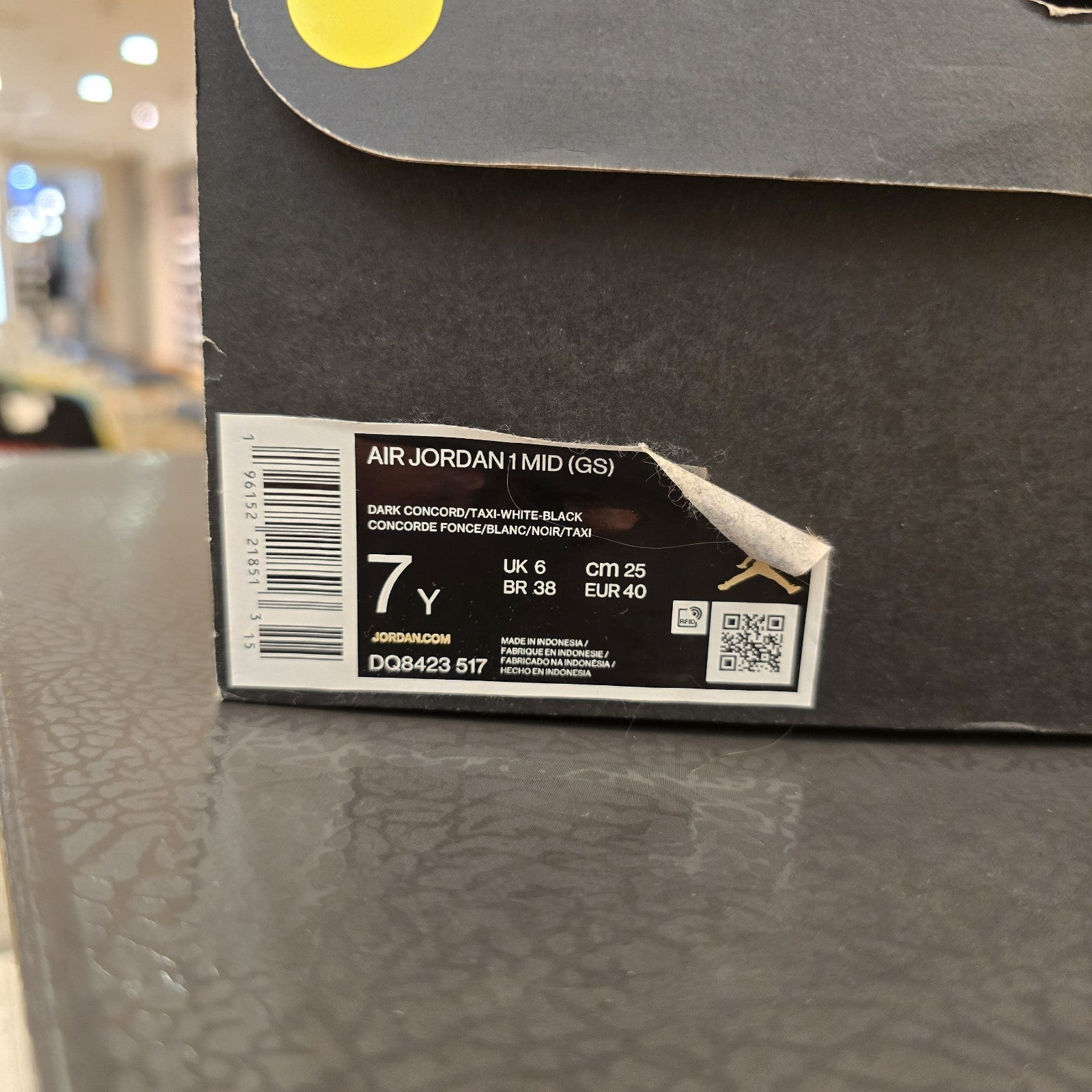 Size 7 (GS) - Jordan 1 Mid Lakers 2022 - DQ8423-517