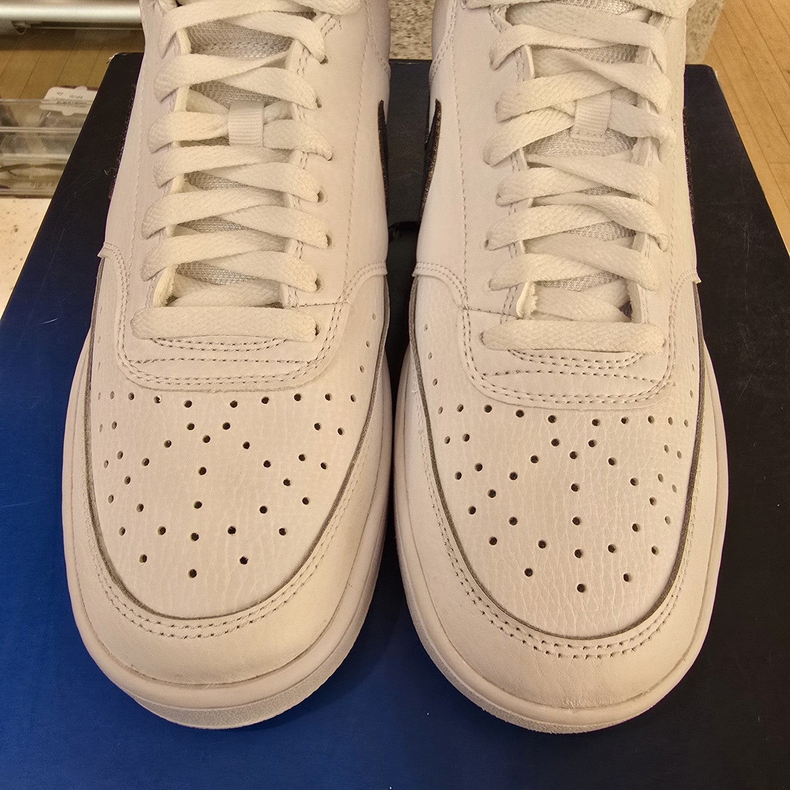 Nike Court Vision Mid White Black SZ 9