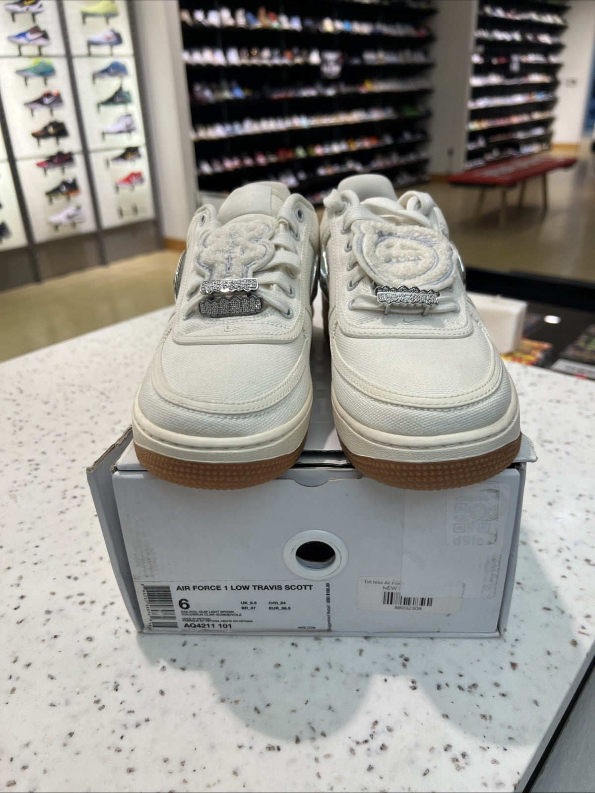 Nike Air Force 1 Low Travis Scott Sail Sz 6 DEFECT