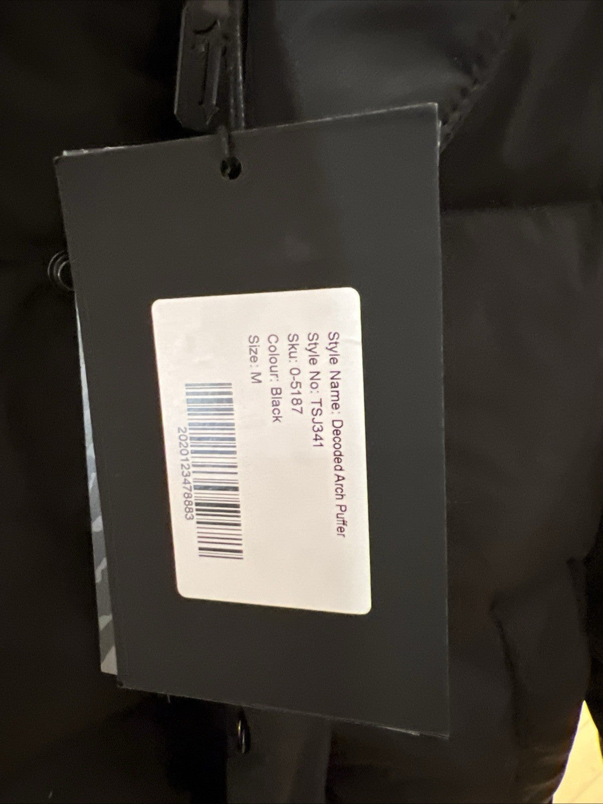 Trapstar Decoded Arch Puffer Jacket Black Sz M