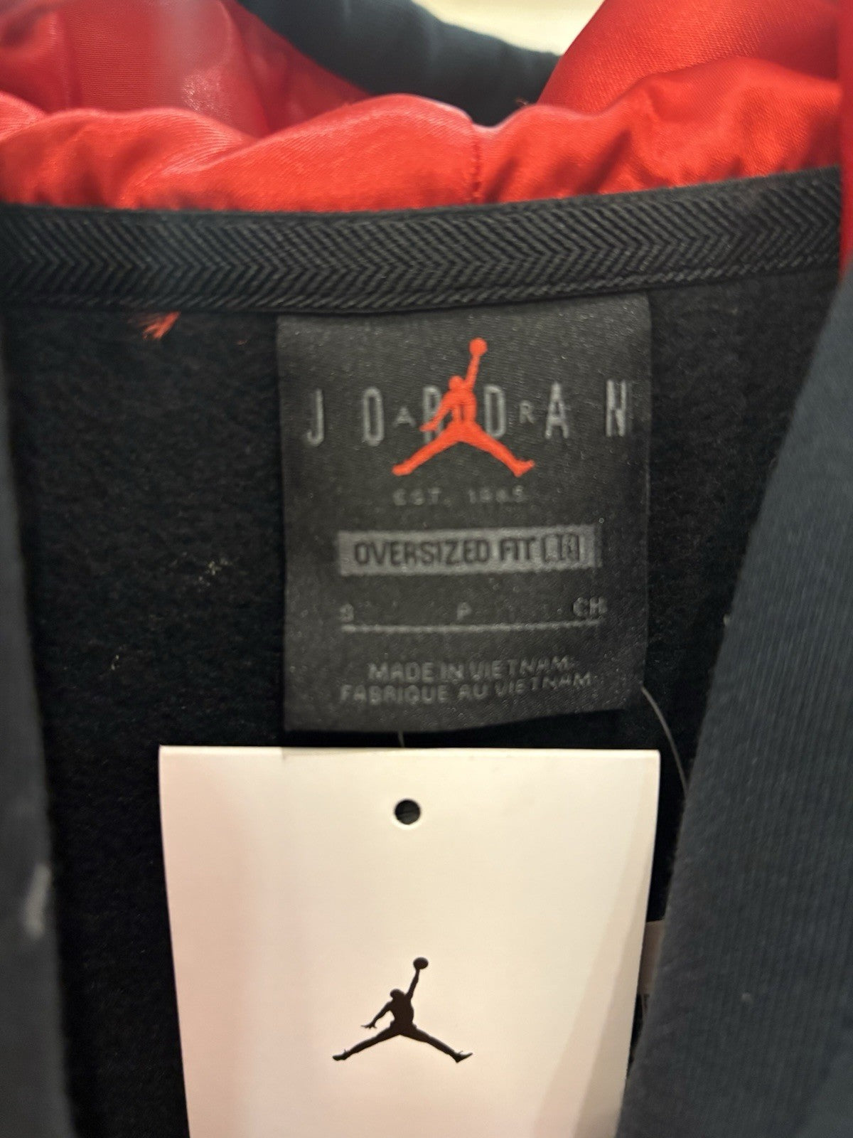 Jordan Flight Hoodie Black/Red (women’s) Sz Small