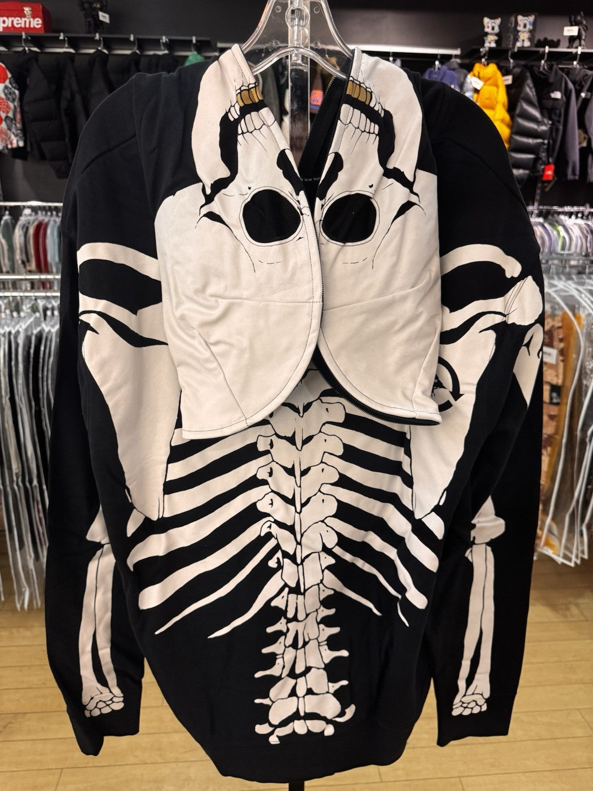 LRG Dead Serious Zip Up Skeleton Hoodie Black 2021 Size XXL.