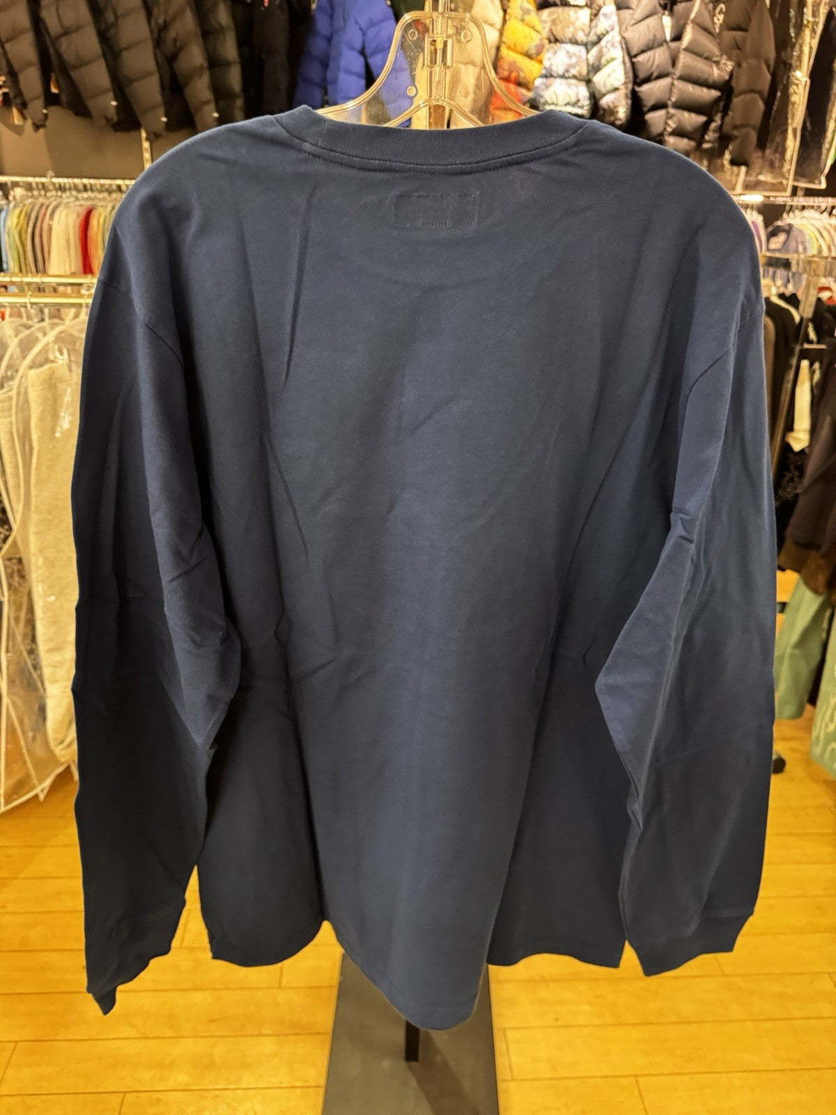 Supreme Small Box L/S Tee Dark Royal Size L