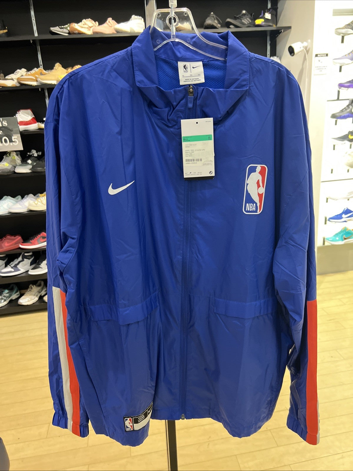 Nike NBA Warm Up Jacket Blue Sz XL