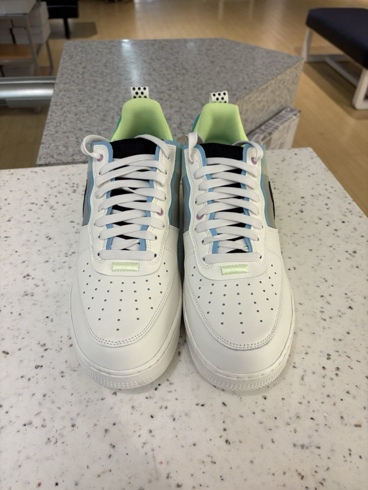 Nike Air Force 1 React Sail Barely Volt Size 12 DEFECT