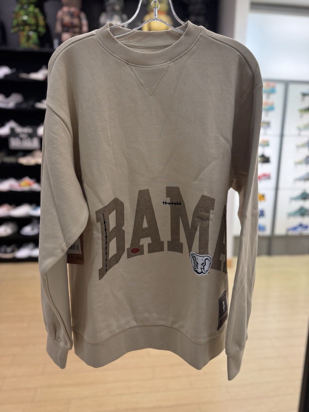 Travis Scott X Mitchell & Ness Mens Sweatshirt Beige Size M Alabama Crimson Tide
