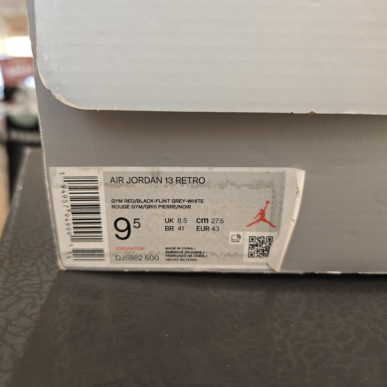 Size 9.5 - Jordan 13 Retro Gym Red Flint Grey DJ5982-600