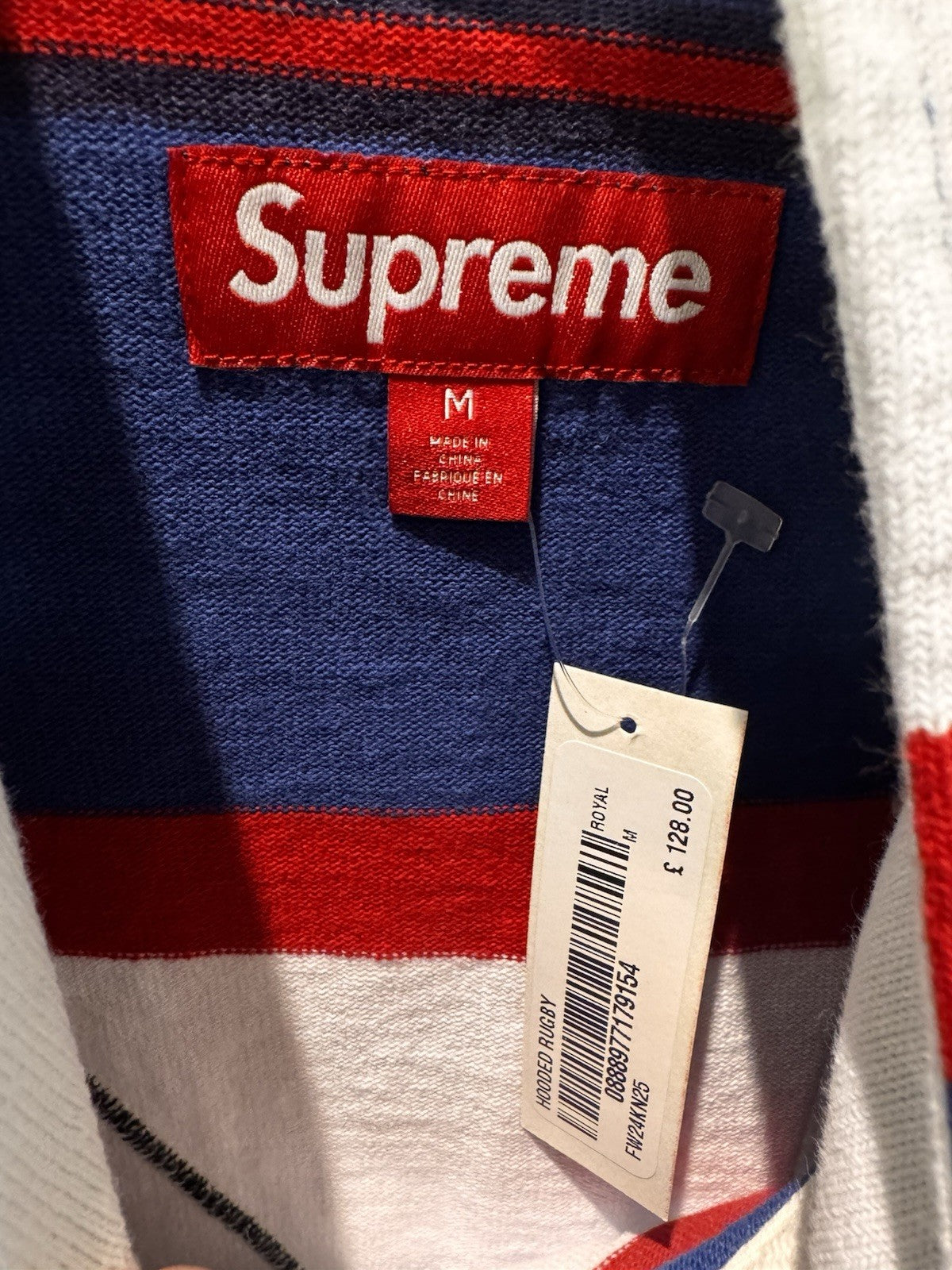 Supreme Hooded Rugby Top Royal Size M