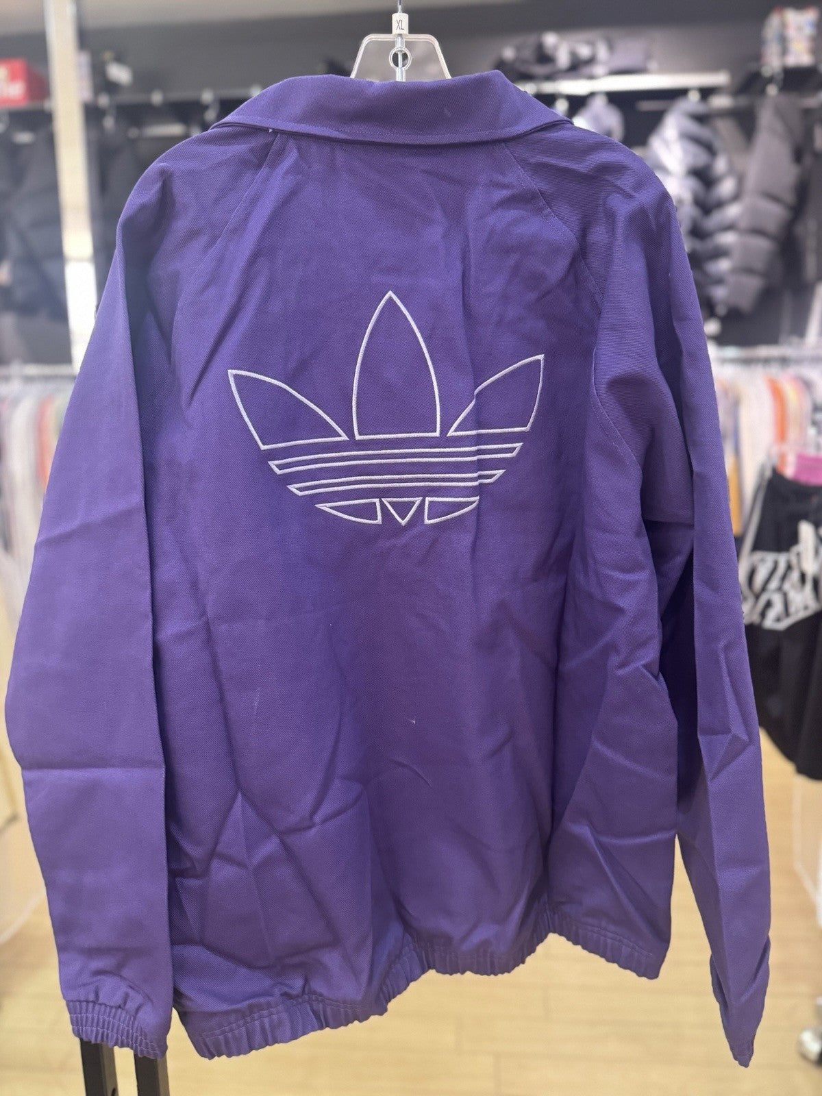 Adidas Real Madrid Terrance Icons Drill Sweatshirt Purple Size XL