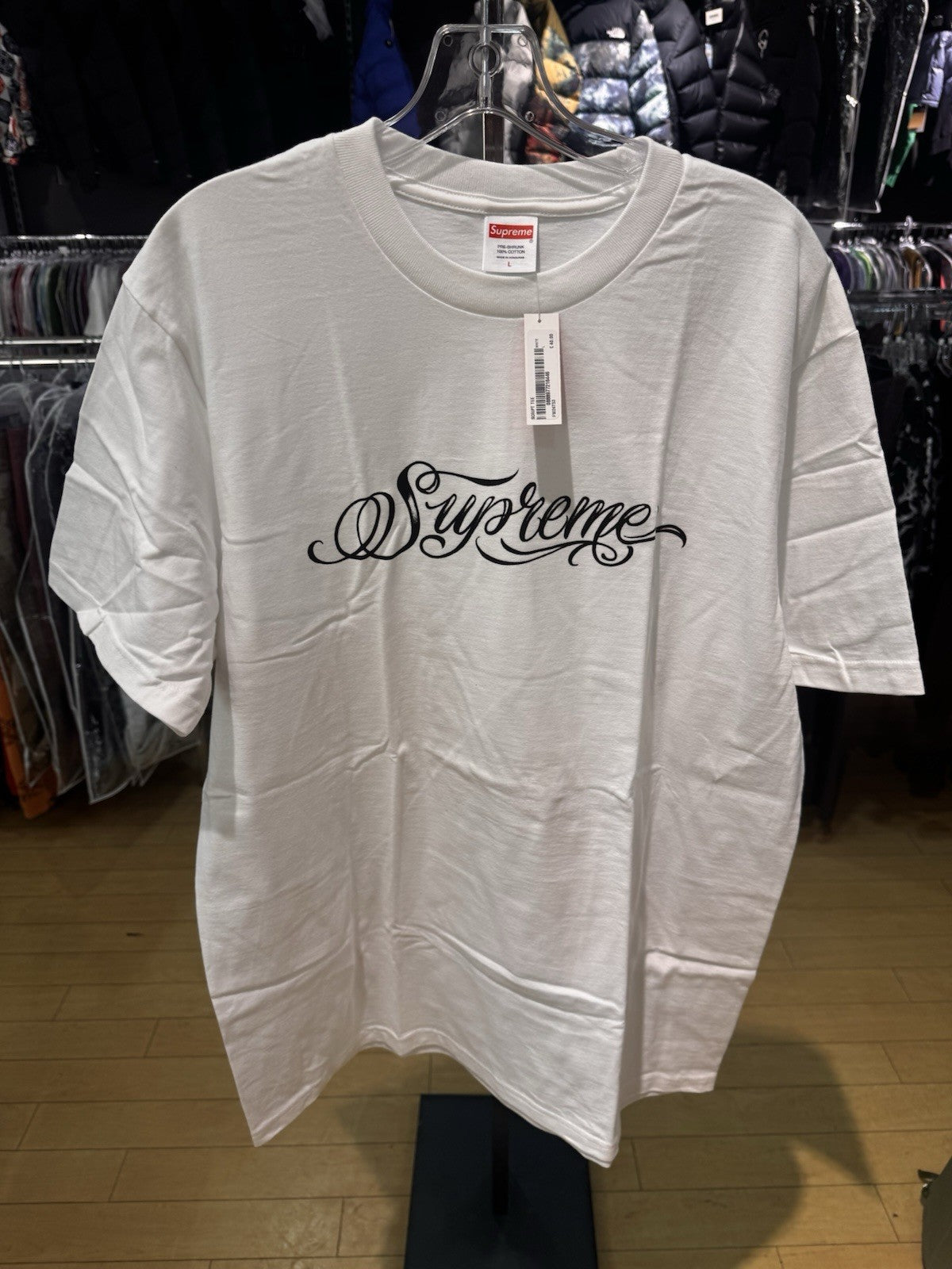 Supreme Script Tee White Size L
