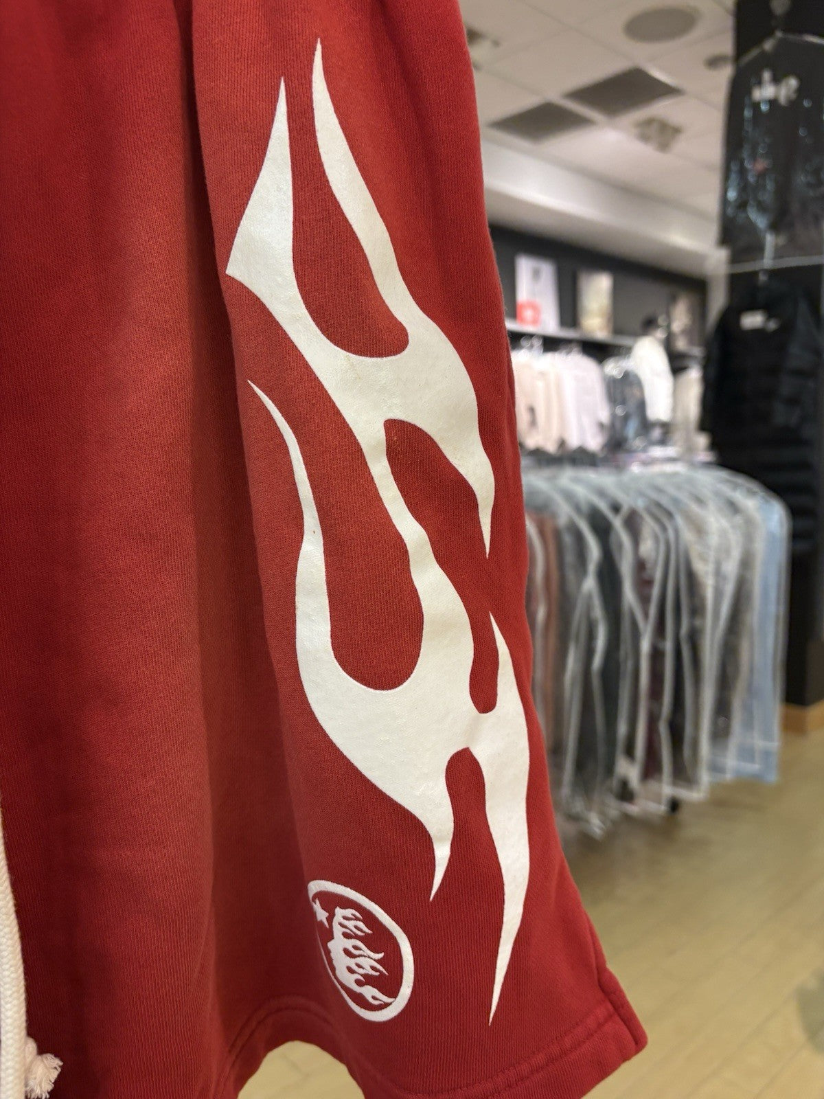 Hellstar Flame Shorts Red Size Small