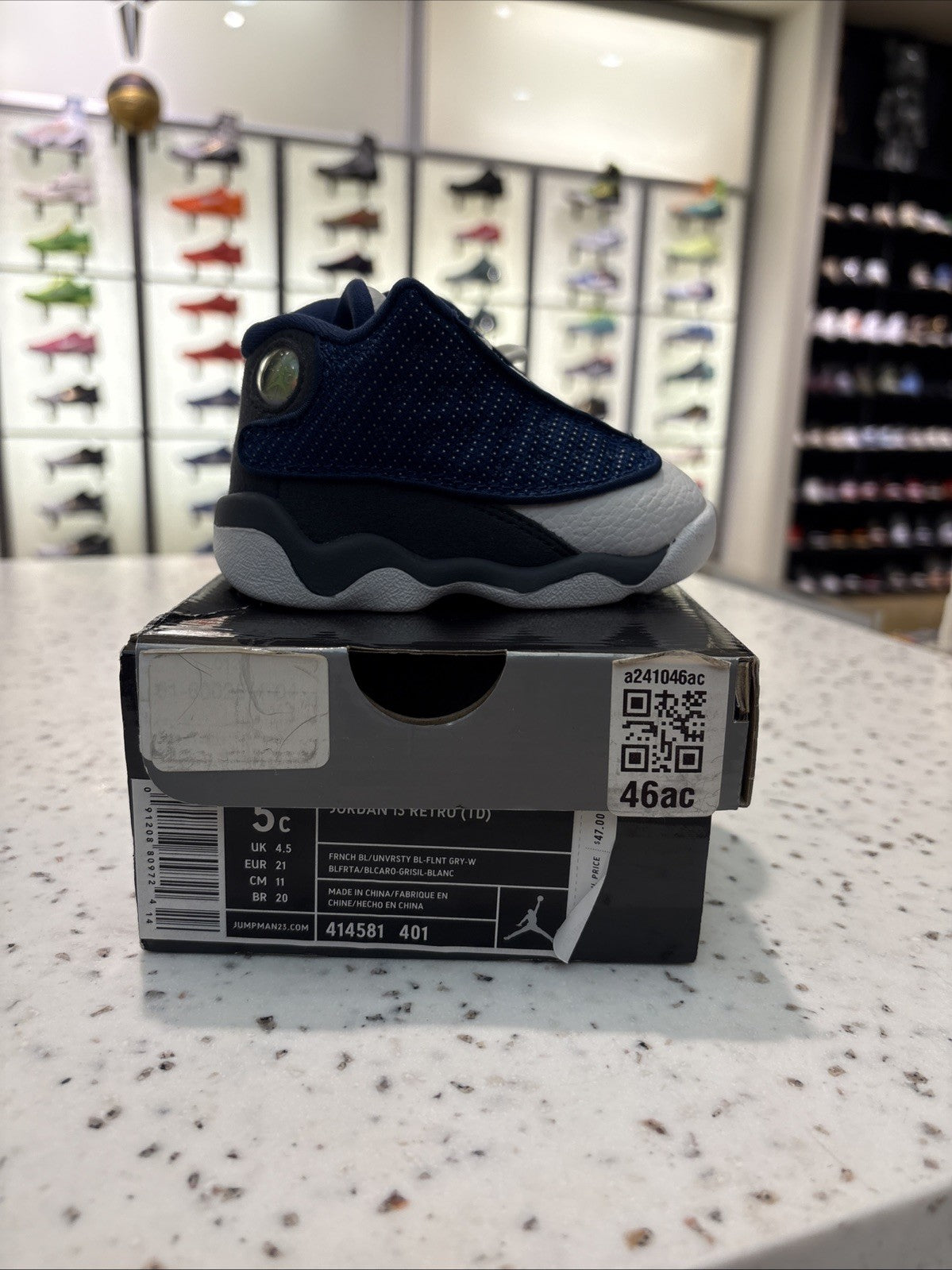 Air Jordan Retro XIII 13 French Blue/Flint Size 5c