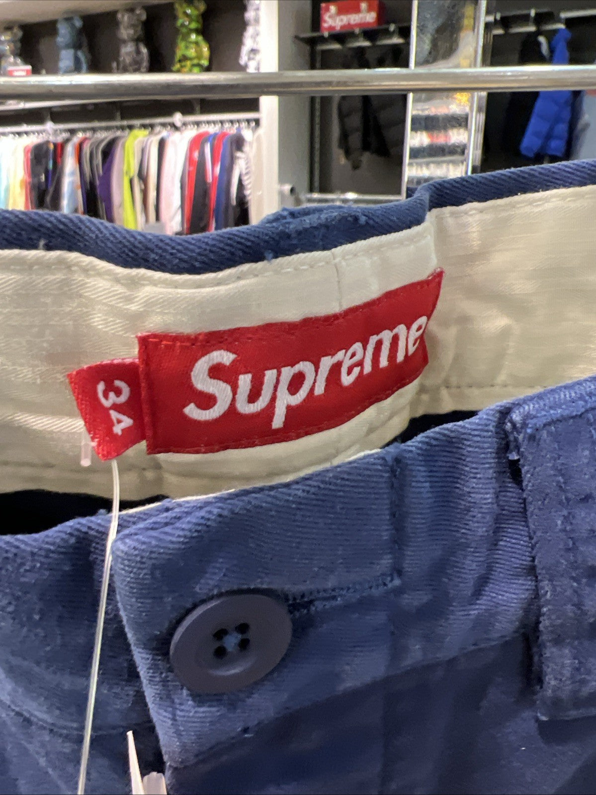 Supreme Chino Pant Lt Navy Size 34 DEFECT